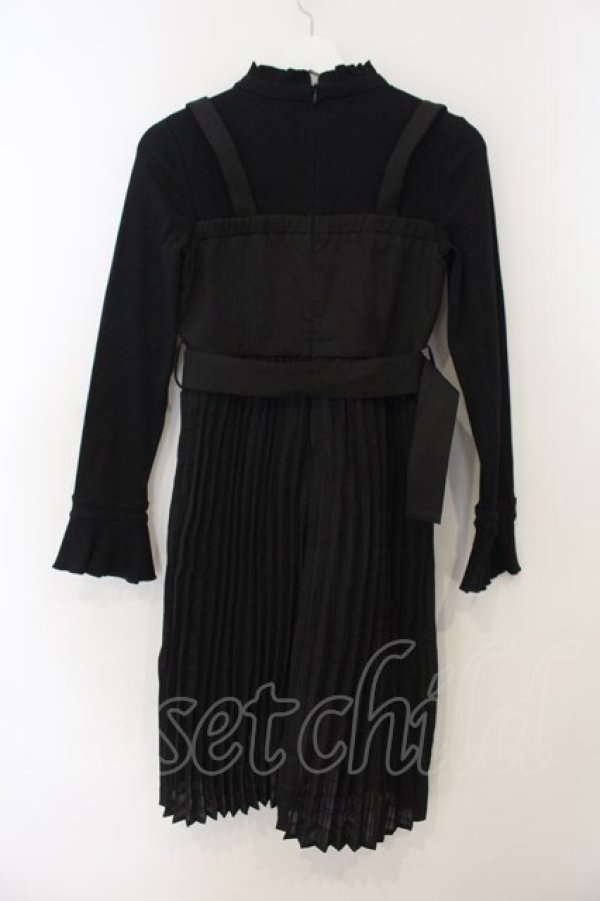 画像3: Bubbles / プリーツニットワンピース M クロ O-26-01-15-062-CA-OP-YM-OS (3)