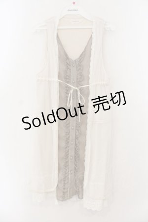 画像: axes femme / レースレイヤードワンピース M シロ O-26-01-15-065-AX-OP-YM-OS