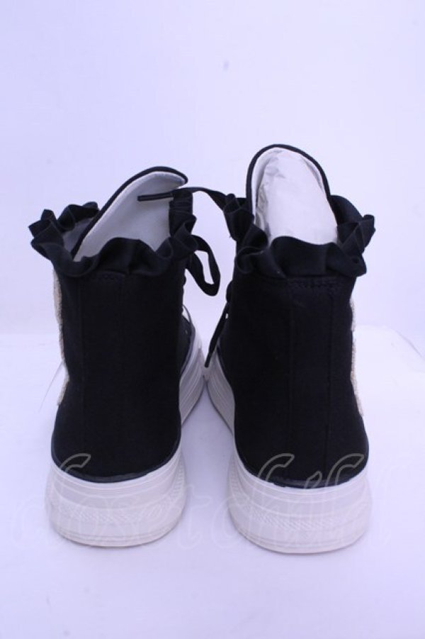 画像3: axes femme kawaii / ベア刺繍スニーカー M クロ O-26-01-15-1037-AX-SH-OW-OS (3)