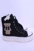 画像4: axes femme kawaii / ベア刺繍スニーカー M クロ O-26-01-15-1037-AX-SH-OW-OS (4)