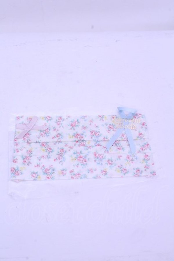 画像1: Innocent World / ミニバラリボンマスク  オフホワイト×ピンク×サックス O-26-01-15-1038-IW-ZA-OW-OS (1)