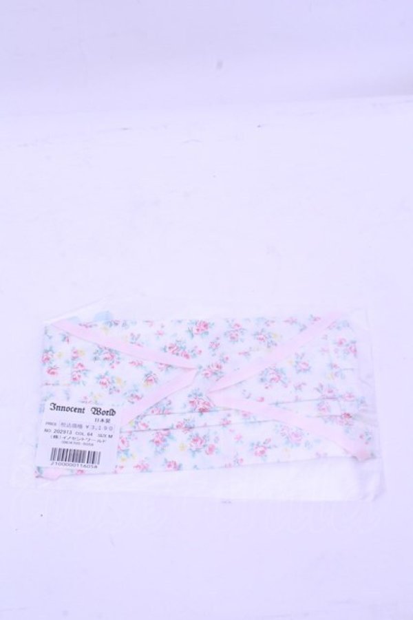 画像2: Innocent World / ミニバラリボンマスク  オフホワイト×ピンク×サックス O-26-01-15-1038-IW-ZA-OW-OS (2)