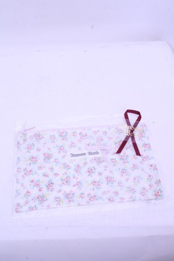 画像1: Innocent World / ミニバラマスクポーチ  アイボリー×ピンク O-26-01-15-1039-IW-ZA-OW-OS (1)