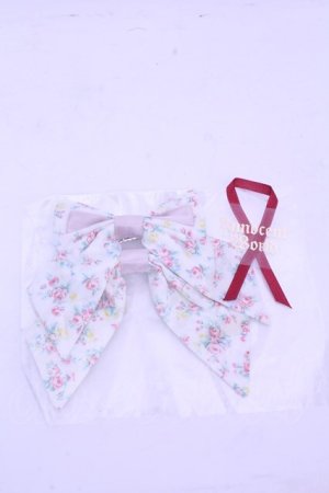 画像: Innocent World / ミニバラツインリボンクリップ  アイボリー×ピンク O-26-01-15-1040-IW-AC-OW-OS