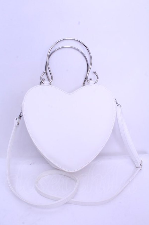 画像2: BABY,THE STARS SHINE BRIGHT / リボンハートBag  シロ O-26-01-15-1042-BA-BG-OW-OS (2)