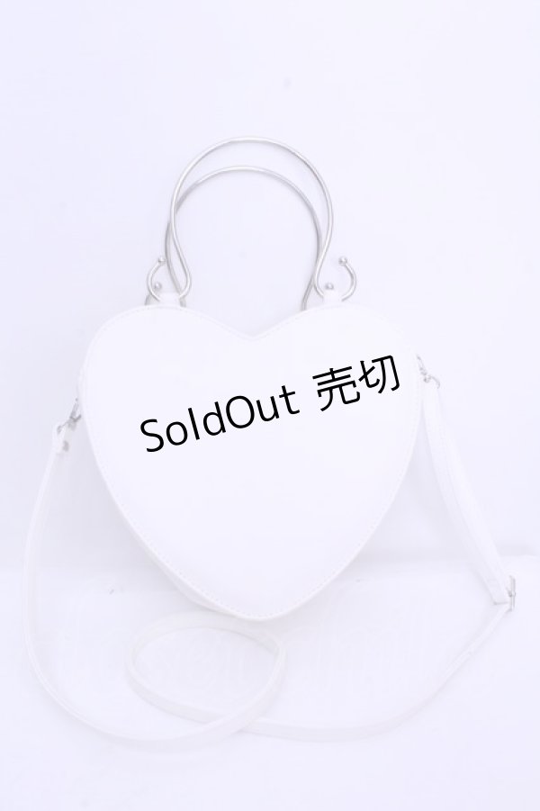 画像2: BABY,THE STARS SHINE BRIGHT / リボンハートBag  シロ O-26-01-15-1042-BA-BG-OW-ZT0204K (2)