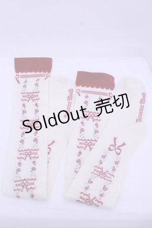 画像: Innocent World / マリンローズオーバーニーソックス  アイボリー×アカ O-26-01-15-1044-IW-ZA-OW-ZT0125B