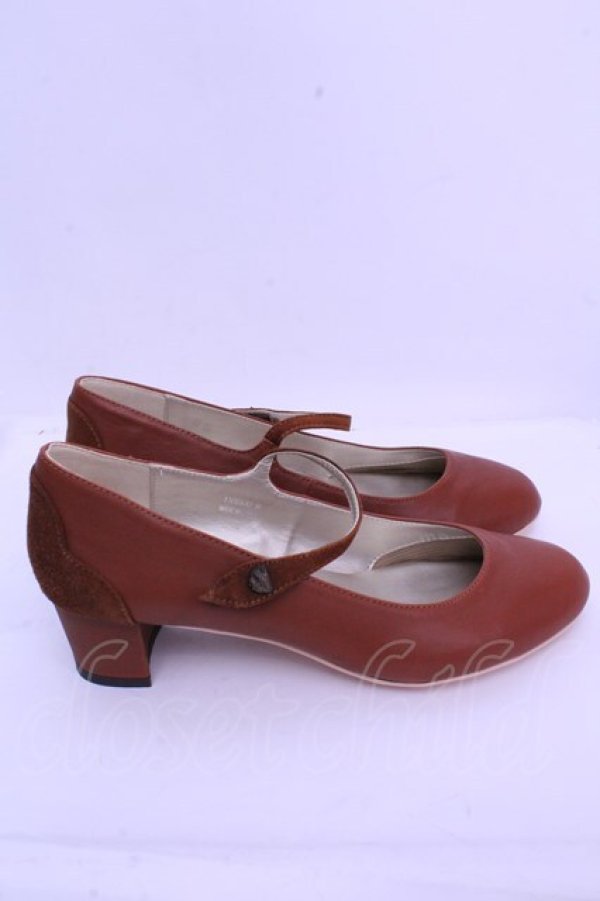 画像4: Franche Lippee / ミニ猫パンプス M(24.5cm) ブラウン O-26-01-15-1045-LO-SH-OW-OS (4)