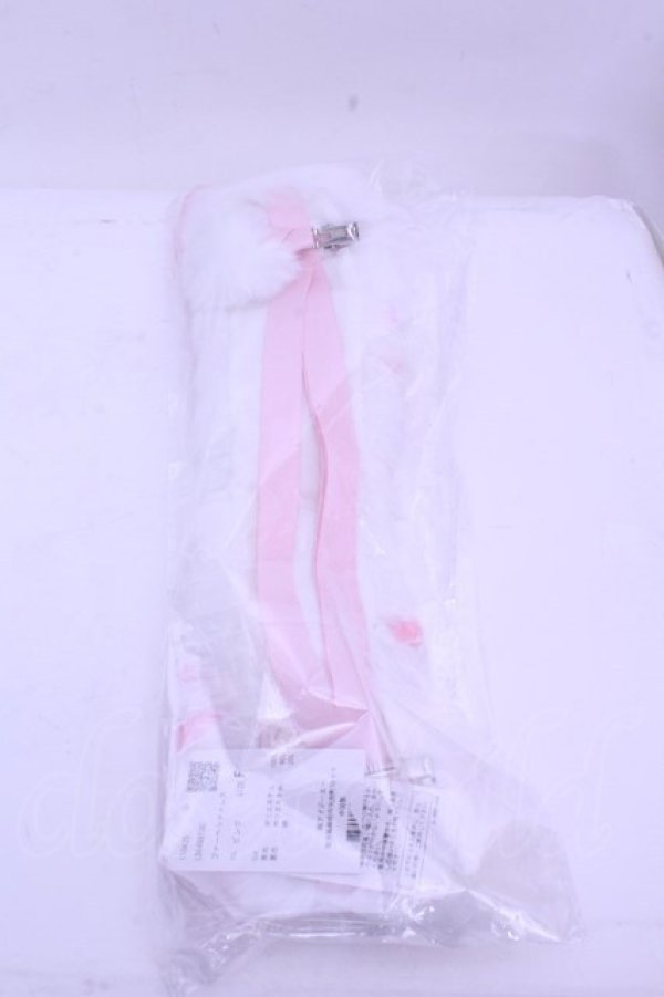 画像2: Chalmiere / ファーヘッドドレス  シロ×ピンク O-26-01-15-1047-0-AC-IG-OS (2)