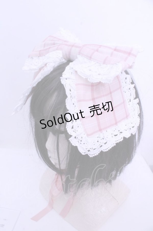 画像1: Chalmiere / タータンチェックマルチリボン  ピンク O-26-01-15-1048-0-ZA-IG-OS (1)