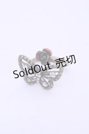 画像: axes femme / ローズ＆バタフライリング  ゴールド O-26-01-15-1050-AX-AC-OW-OS