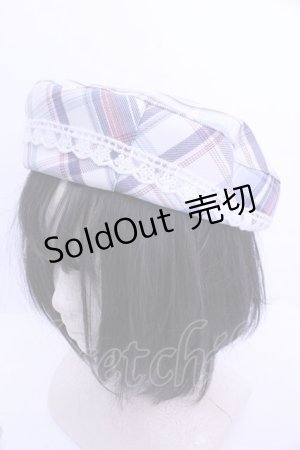 画像: FLC / ホシナ*チェックベレー  サックス O-26-01-15-1006-LO-AC-IG-ZT012