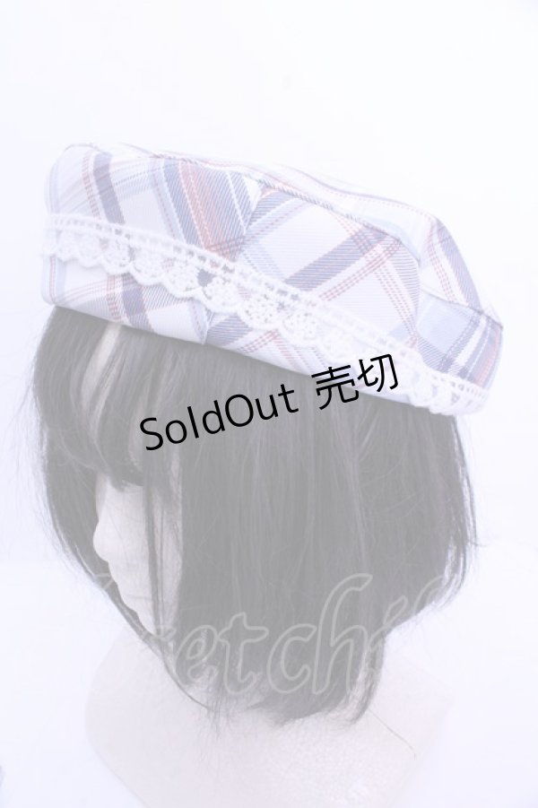 画像1: FLC / ホシナ*チェックベレー  サックス O-26-01-15-1006-LO-AC-IG-ZT012 (1)