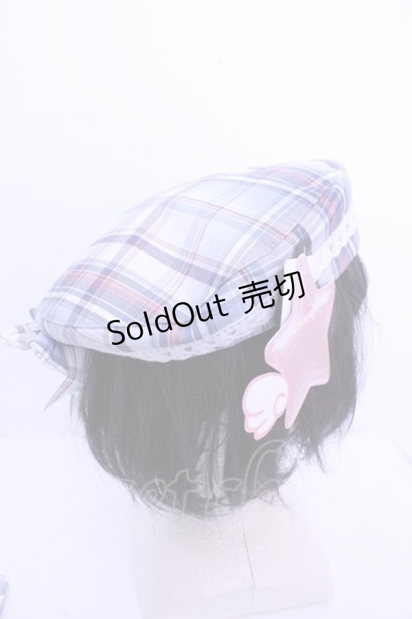 画像3: FLC / ホシナ*チェックベレー  サックス O-26-01-15-1006-LO-AC-IG-ZT012 (3)