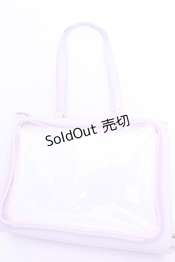 画像3: axes femme POETIQUE / ハート刺繍推し活A3トート  ピンク O-26-01-15-1012-AX-BG-OW-OS (3)