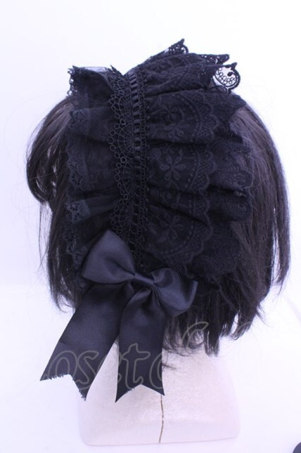 画像2: MorunxMuunaStoik / Libraヘッドドレス  ブラック O-26-01-15-1002-EL-ZA-IG-OS (2)