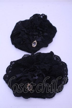 画像: axes femme kawaii / トリプルリボンお袖留め  クロ O-26-01-15-1019-AX-ZA-IG-OS