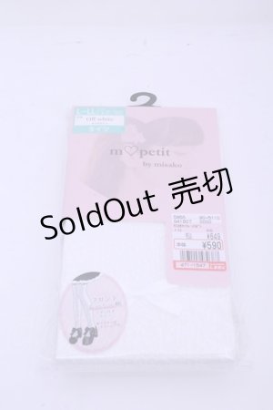 画像: m petit by misako / ECAMタイツレースリボン L~LL シロ O-26-01-15-1021-LO-ZA-IG-ZT006