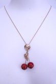 画像1: m petit by misako / AMサクランボネックレス  アカ×ゴールド O-26-01-15-1024-LO-AC-IG-OS (1)