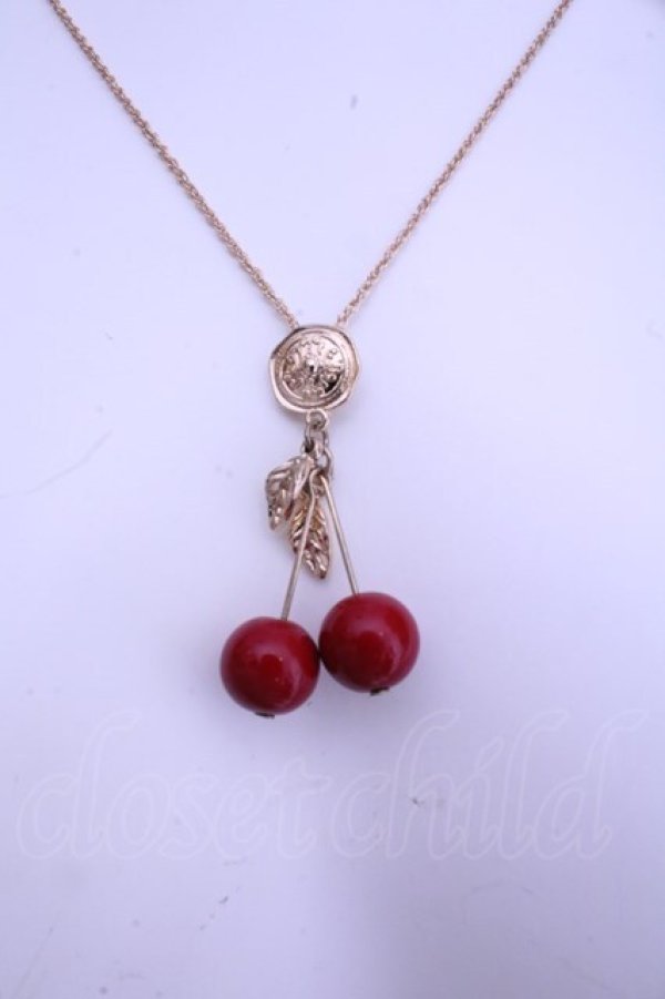 画像2: m petit by misako / AMサクランボネックレス  アカ×ゴールド O-26-01-15-1024-LO-AC-IG-OS (2)