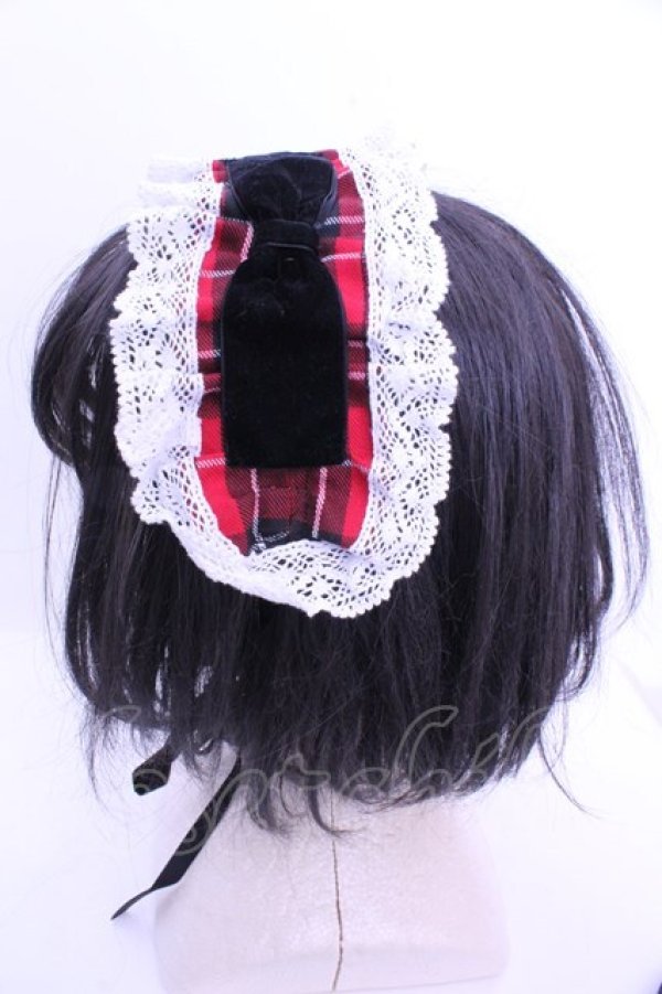 画像2: Eri Aino’s Collaboration / ヘッドドレス  アカ×クロ×シロ O-26-01-15-1003-LO-AC-IG-OS (2)