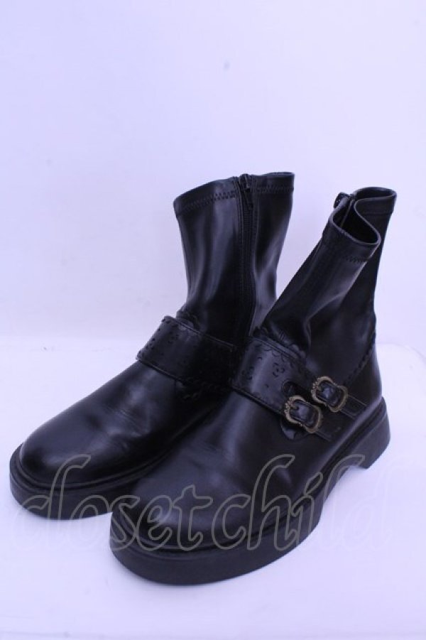 画像1: axes femme / ストレッチエンジニアブーツ 23.5cm クロ O-26-01-15-1035-AX-SH-IG-OS (1)