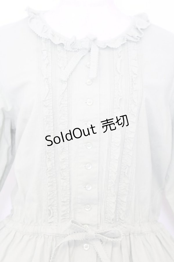 画像2: PINK HOUSE / ピンタックローンフリルワンピース  グリーン O-26-01-15-001-LO-OP-OW-OS (2)