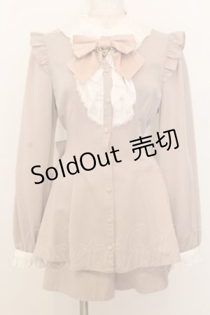 画像: Secret Honey / アクセサリーリボン長袖セットアップ  ピンク O-26-01-15-005-CA-OP-IG-OS