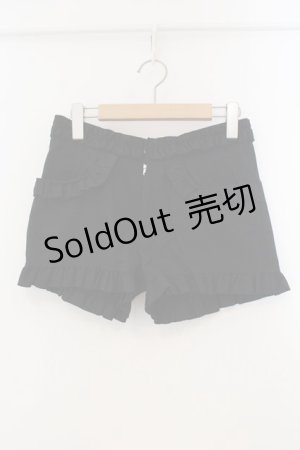 画像: PEACE NOW / フリルキュロット M ブラック O-26-01-15-076-PU-PA-YM-OS