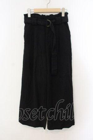 画像: axes femme / ベルトデザインワイドパンツ M クロ O-26-01-15-077-AX-PA-YM-ZT0118N