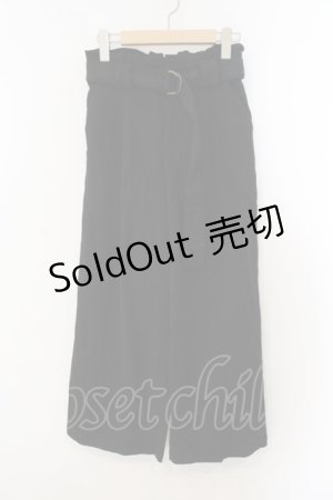 画像: axes femme / ベルトデザインワイドパンツ M クロ O-26-01-15-077-AX-PA-YM-ZT300