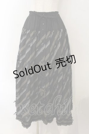 画像: PINK HOUSE / リボンテープ使いローンスカート  クロ O-26-01-15-080-LO-SK-IG-OS