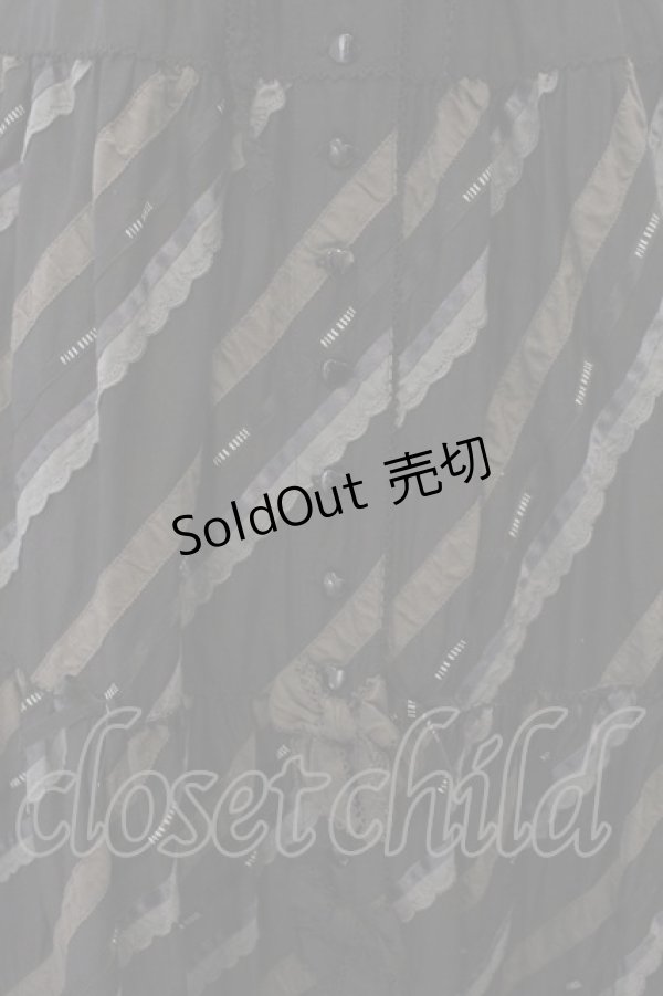 画像2: PINK HOUSE / リボンテープ使いローンスカート  クロ O-26-01-15-080-LO-SK-IG-OS (2)