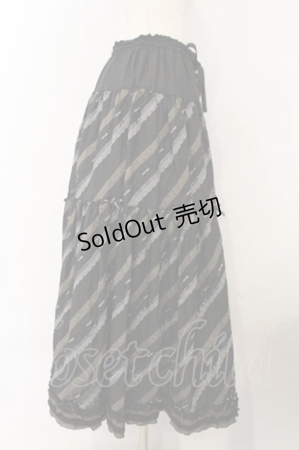 画像4: PINK HOUSE / リボンテープ使いローンスカート  クロ O-26-01-15-080-LO-SK-IG-OS (4)