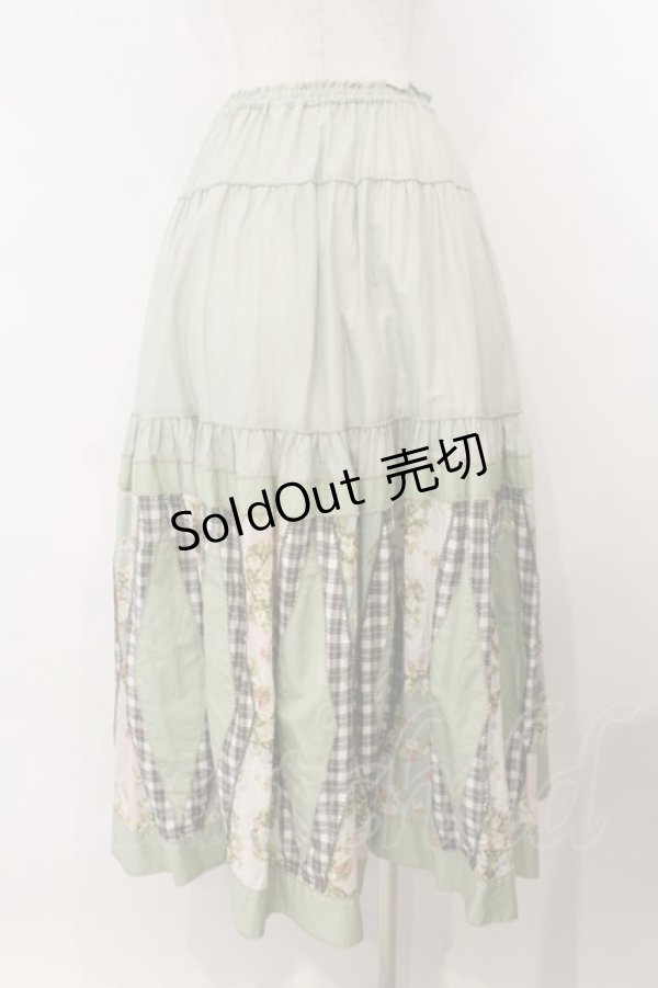 画像5: PINK HOUSE / ブーケパッチワークスカート  ミント O-26-01-15-081-LO-SK-IG-OS (5)