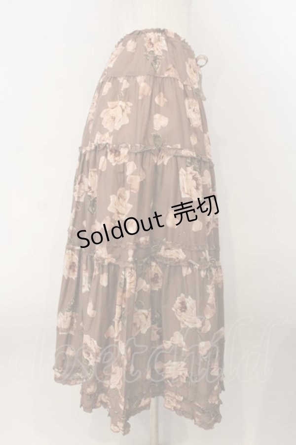 画像4: PINK HOUSE / ローズペタルローンスカート  ブラウン系 O-26-01-15-082-LO-SK-IG-OS (4)