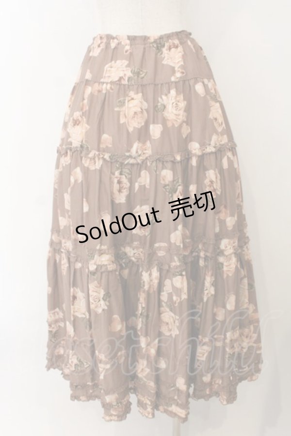 画像5: PINK HOUSE / ローズペタルローンスカート  ブラウン系 O-26-01-15-082-LO-SK-IG-OS (5)