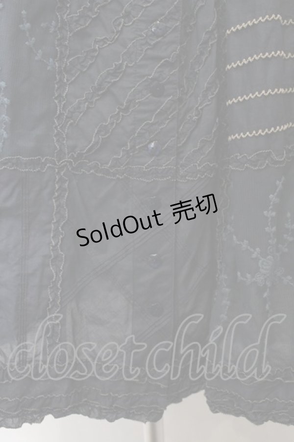 画像3: PINK HOUSE / チュールレースパッチワークスカート  ネイビー O-26-01-15-083-LO-SK-IG-OS (3)