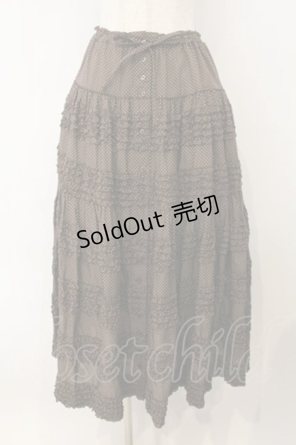 画像1: PINK HOUSE / ローンフリルドットスカート  ブラウン O-26-01-15-084-LO-SK-IG-OS (1)