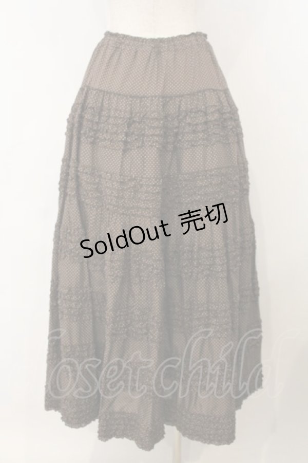 画像4: PINK HOUSE / ローンフリルドットスカート  ブラウン O-26-01-15-084-LO-SK-IG-OS (4)