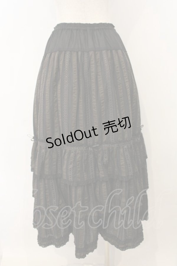 画像5: PINK HOUSE / はしごレースローンスカート  クロ×ブラウン O-26-01-15-085-LO-SK-IG-OS (5)