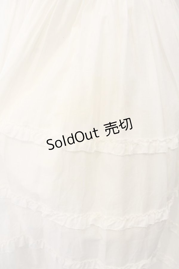 画像3: PINK HOUSE / 前開きボーダーフリルスカート  シロ O-26-01-15-086-LO-SK-IG-OS (3)