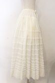 画像4: PINK HOUSE / 前開きボーダーフリルスカート  シロ O-26-01-15-086-LO-SK-IG-OS (4)