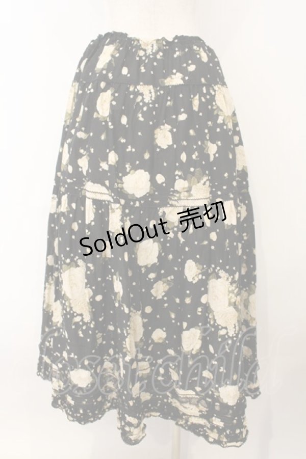 画像4: PINK HOUSE / ホワイトローズスカート  クロ O-26-01-15-087-LO-SK-IG-OS (4)