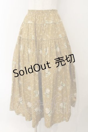 画像: WONDERFUL WORLD / すずらん柄スカート  マスタード O-26-01-15-088-LO-SK-IG-OS