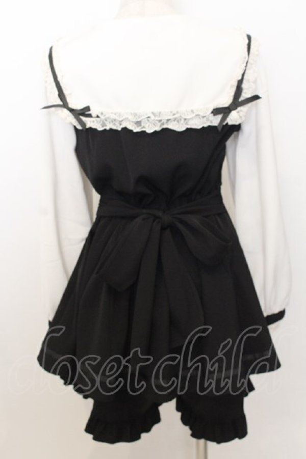 画像3: LIZ LISA / セーラーカラーセットアップ  クロ×シロ O-26-01-15-006-LO-OP-IG-OS (3)