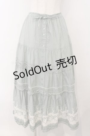 画像: PINK HOUSE / 裾モチーフドットスカート  ミント O-26-01-15-089-LO-SK-IG-OS