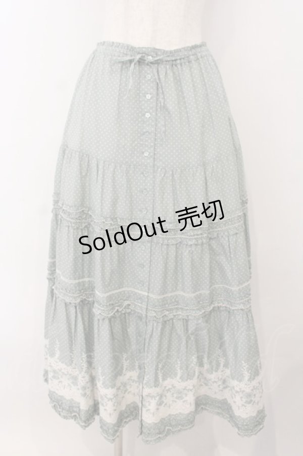 画像1: PINK HOUSE / 裾モチーフドットスカート  ミント O-26-01-15-089-LO-SK-IG-OS (1)