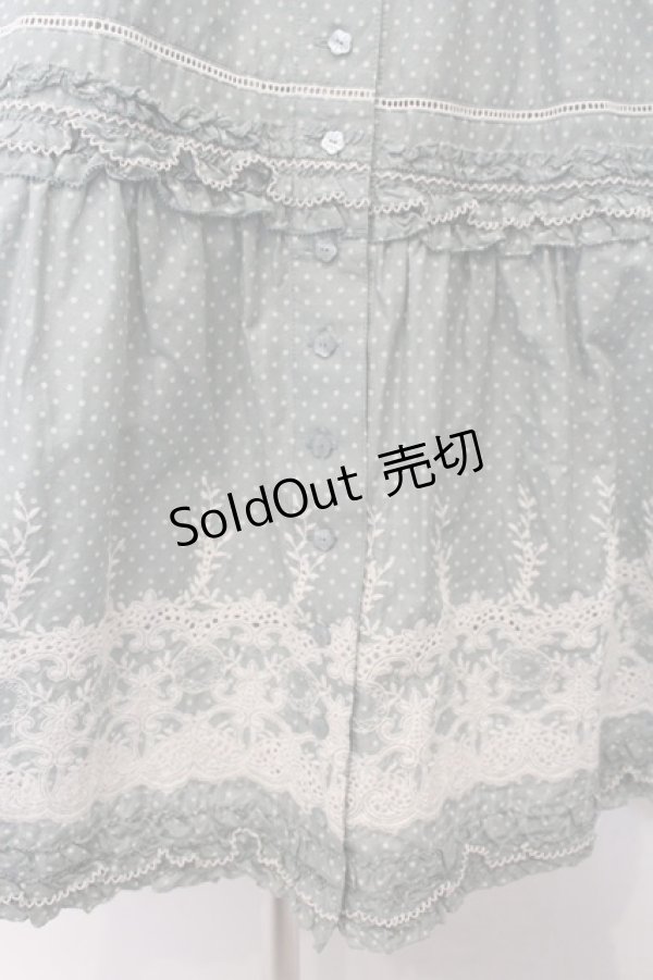 画像2: PINK HOUSE / 裾モチーフドットスカート  ミント O-26-01-15-089-LO-SK-IG-OS (2)