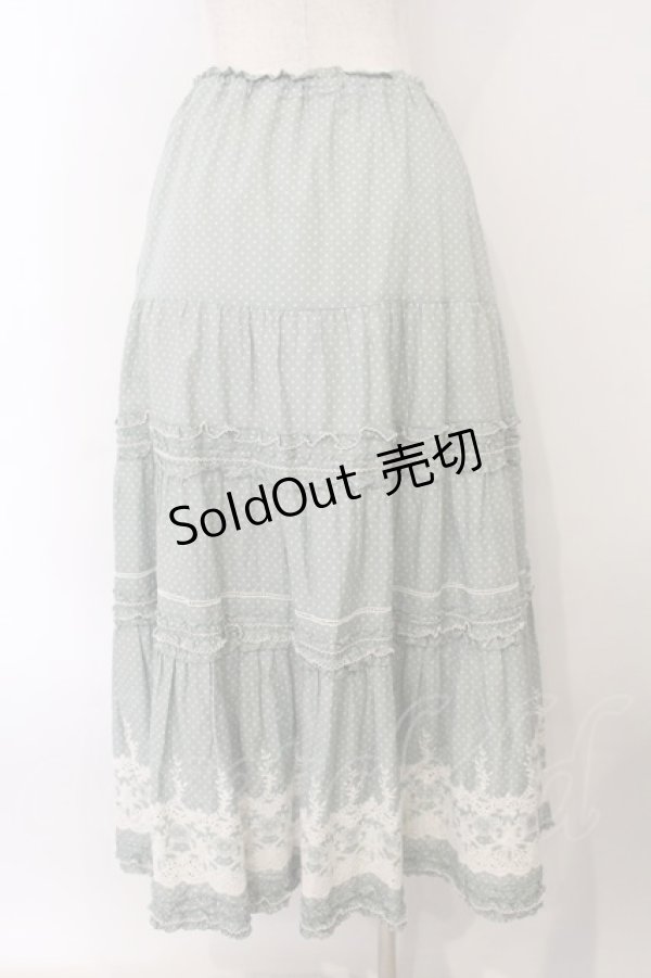 画像4: PINK HOUSE / 裾モチーフドットスカート  ミント O-26-01-15-089-LO-SK-IG-OS (4)